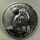 Canada Howling Wolf-1 Troy Oz .9999 Fine Silver Wildlife Bullion