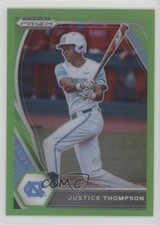 2021 Panini Prizm Draft Picks Lime Green 9/75 Justice Thompson #PDP180 0g45