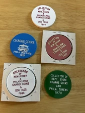 Collector Of New Jersey & Philadelphia Plastic Token Lot Vintage Dog Tags Coins