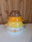 Pyrex Vintage Town and Country Cinderella Mixing Bowl Set - Fall Decor