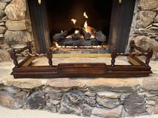 FINE ANTIQUE ENGLISH OAK VICTORIAN BARLEY TWIST FIREPLACE FENDER SURROUND 1800’s