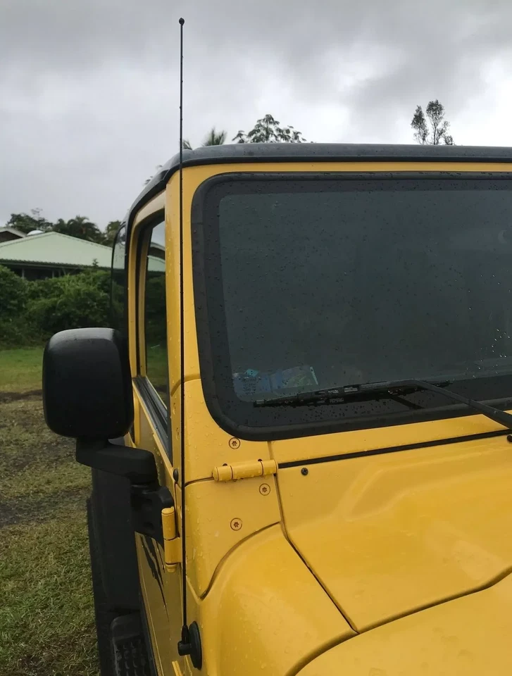 Mástil de antena de acero inoxidable negro 31" para Jeep Wrangler 87-06 YJ/TJ 1987-1997-2006 Foto 4 de 4