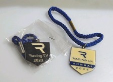 RACING UK TV MEMBERSHIP BADGE 2006 AND 2022 MEMBERSHIP BADGE NEW IN PACKET