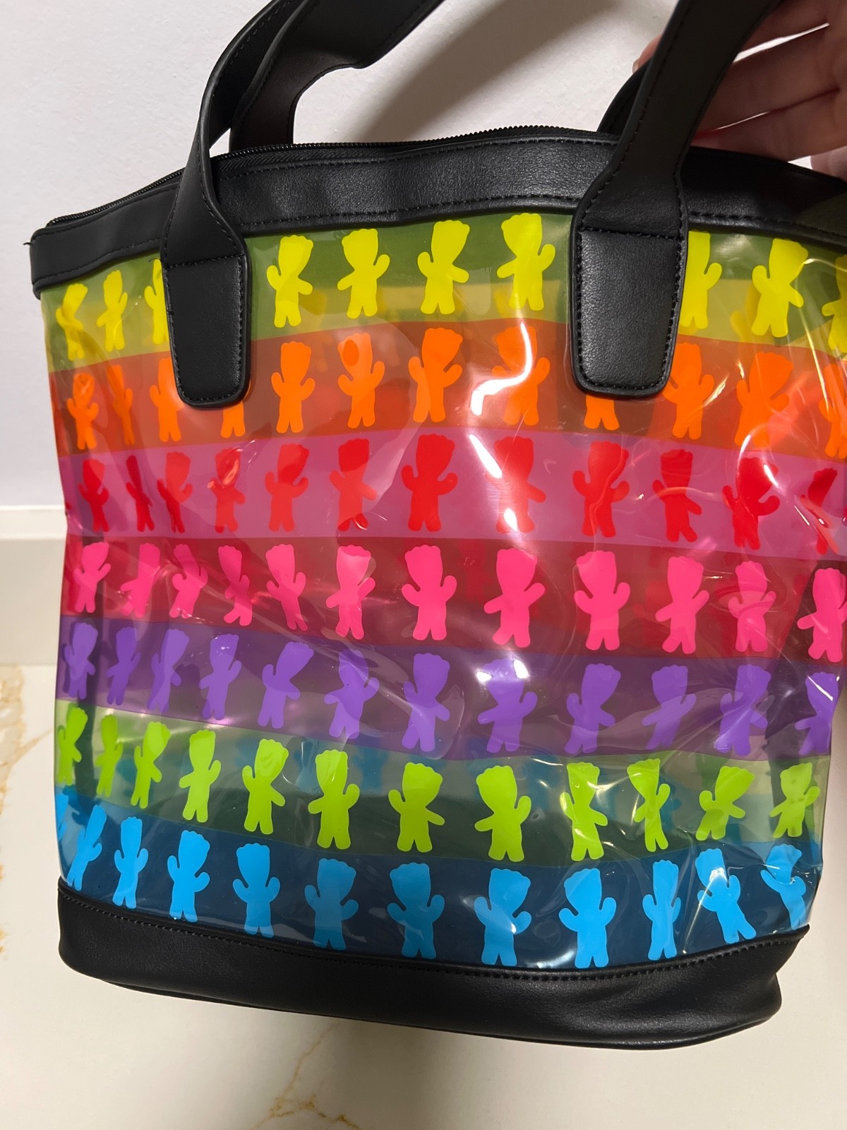 loungefly clear rainbow designed sour patch bag! … - image 2