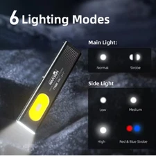 Warsun LED Keychain Flashlight 600LM Mini Torch USB-C Rechargeable Pocket Light