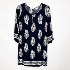 XI Nianeengjian Long Sleeve Floral Shift Dress Size Small