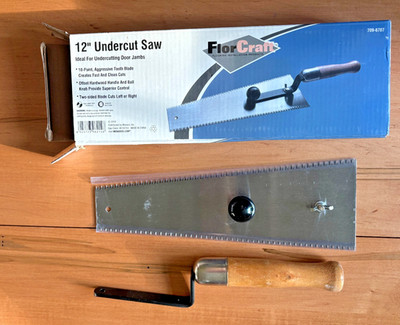 FlorCraft 12'' Undercut Door Jamb Saw w/ Two-Sided Blade for Cutting Left & Right