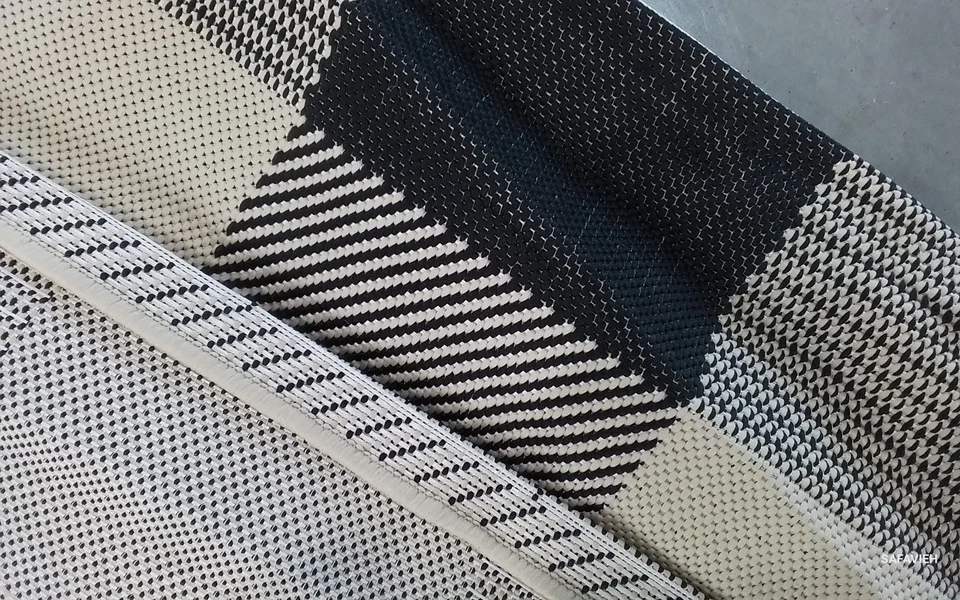 BLACK / BONE 5'-3" x 5'-3" Flaw in Rug, Reduced Price 1172780503 CY6201-216-5SQ - Image 3 of 4