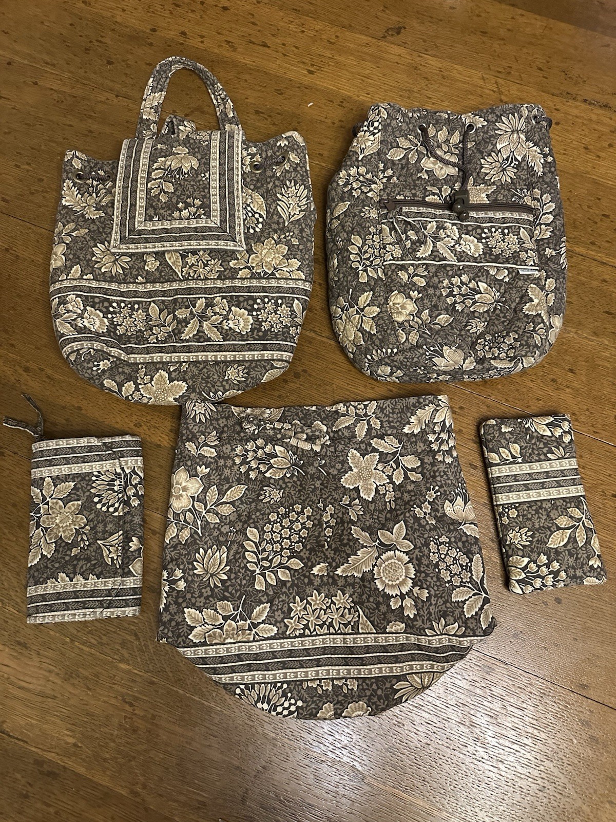 Vera Bradley Retired Rare Java Brown Backpack Bag… - image 1