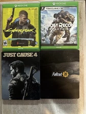 Lot Of 4 Xbox One Games. Cyberpunk,Fallout 76,Just Cause 4, Ghost Recon Break