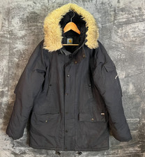 Carhartt Anchorage Parka Giacca Nero XL Pelliccia Ecopelliccia Cappuccio Cappotto Invernale