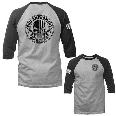 2nd Amendment America's Original Homeland Security 3/4 Sleeve Raglan