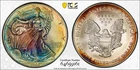 1996 1 oz American Silver Eagle PCGS MS67 Rainbow Toned Key Date