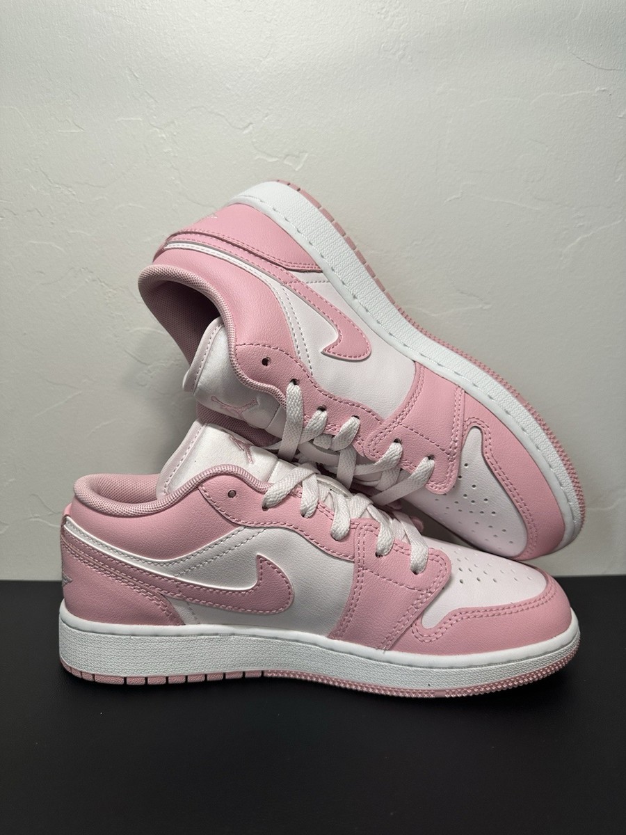 Nike Air Jordan 1 Low GS Soft Pink Pearl Pink White Sneakers