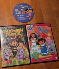 Nick Jr. Dora the Explorer DVDs Halloween Parade Summer Explorer It's A Party
