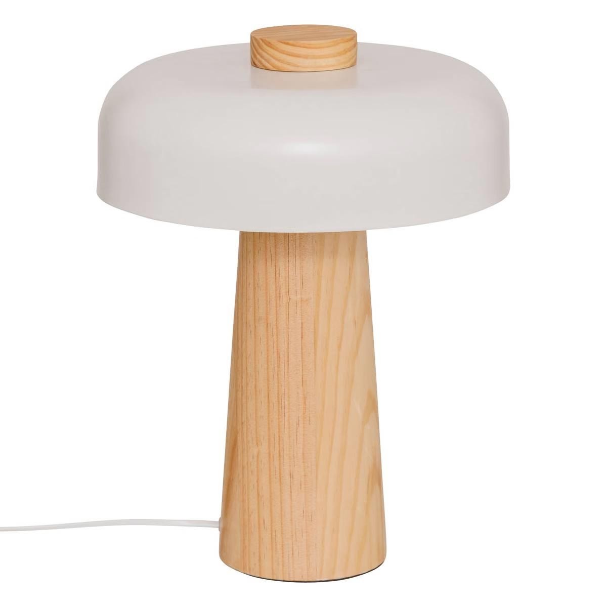 Lampe champignon Pola 36cm anti-éblouissement blanc et naturel pour soulager la fatigue visuelle