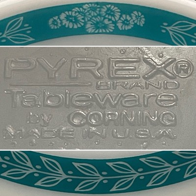 Pyrex Tableware NOS Blue Grass aka Laurel Leaf 6pc Bread Butter