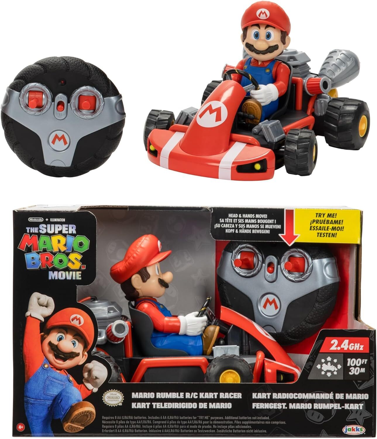 The Super Mario Bros. Movie 418224 Super Mario Movie 2023 Nintendo RC Car, Rumb