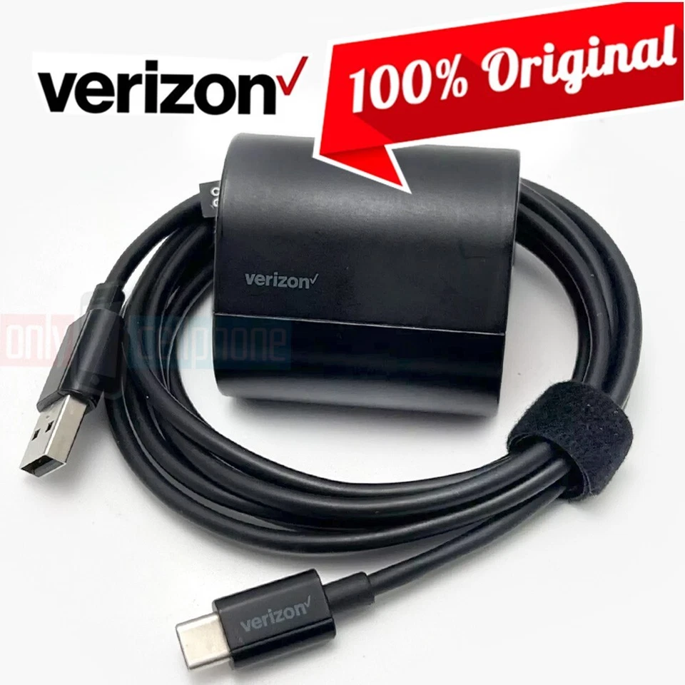 Cargador rápido Verizon y cable de datos USB-C para Motorola Z Droid Force Play Z2 Z3 Z4 Foto 3 de 4