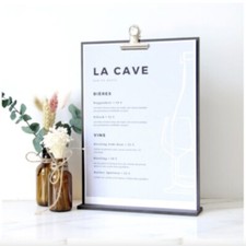 Portamenu tavoletta in legno scuro per ristoranti, pub locali - Porta Menu 10pz