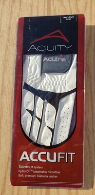 Acuity Accu-Fit Men's Large Right Handed Golf Glove - Soft, Microfiber, Spandex 