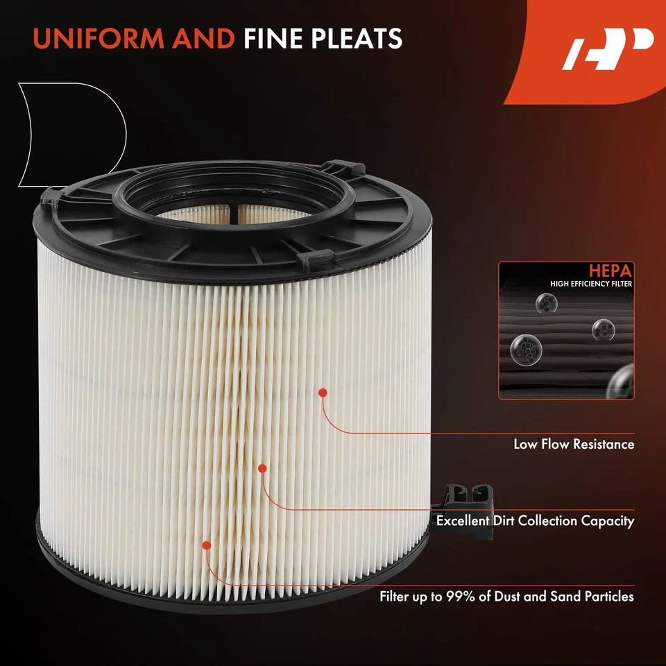 2x Filtro de aire del motor para Dodge Dakota 1988-1990 B150 B250 B350 D100 D150 W250 Foto 4 de 4