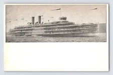 Postcard New York Hudson River NY Day Line Steamer Hendrick Pre-1907 Fancy Back