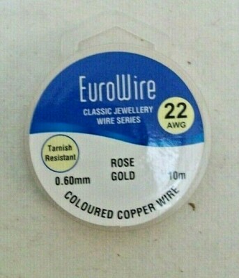 *3x0,6mm* Basteldraht ''ROSÉGOLD'' FARBIG Kupfer rund, anlaufgeschützt, 22 AWG, 10m