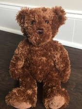 FAO Schwarz Teddy Bear Brown Plush Stuffed Animal Soft Shaggy Fur 15"