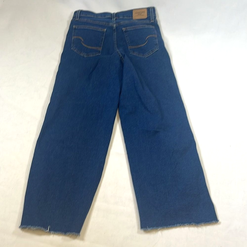 Levi's Signature Jeans Women's 29 Heritage Wide Leg Blue Denim Raw Edge Hem - 第 4/6 張圖片