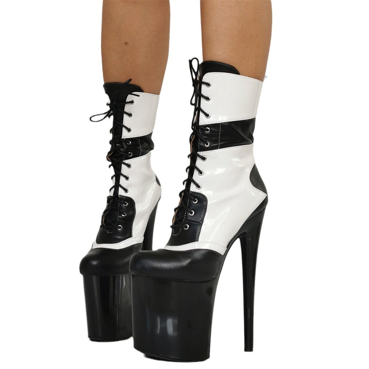 Hella Heels 7s White Platform Boots Hella Heels LipKit Thigh High