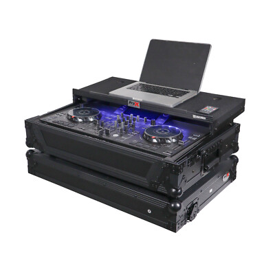 ProX Road Case Black - w/Laptop Shelf for Denon SC Live 2 Controller