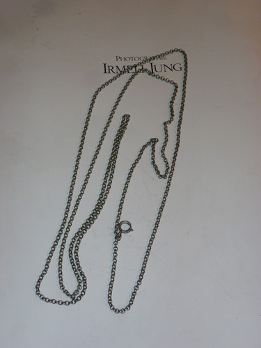 Chaîne Ancienne Pour Montre à Gousset En Métal Argenté - Occasion Bon état, Longueur Standard