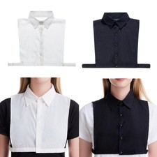 Frauen Gefälschte Halbe Hemd Bluse Peter Pan Abnehmbarer Kragen Faux Dickey