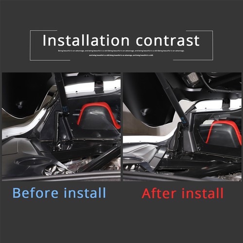 Matte Carbon Fiber Engine Bay Window Glass Side Trim Cover For Corvette ...