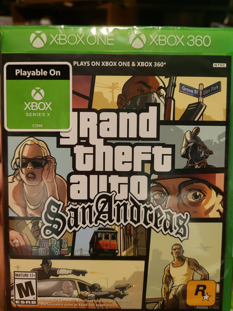 GTA Grand Theft Auto San Andreas Microsoft Xbox 360 Game Map Included