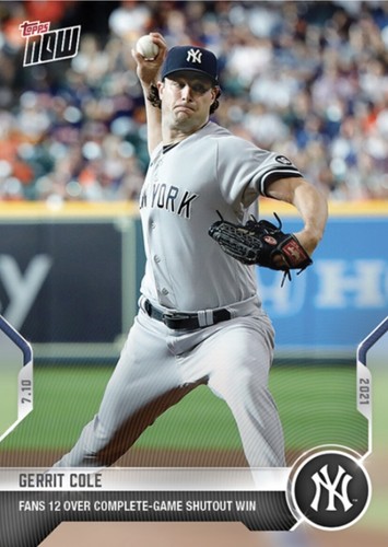 2021 Topps Now 487 Gerrit Cole
