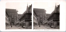Germany, Rothenburg ob der Tauber, Klingengasse, Vintage Print, ca.1900, Stereo