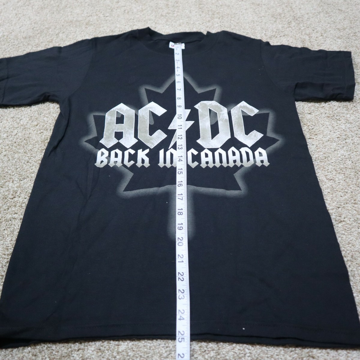 NEW* AC/DC Back In Canada 2009 Tour T-Shirt Concert Black Ice Mens