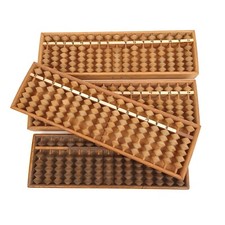 Used Vintage Japanese Wooden Abacus Set of 4 Soroban Showa Era Math Tools