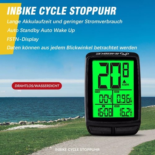 Funk Fahrradcomputer Tachometer Digital LCD Fahrrad Kilometerzähler Wasserdicht - Bild 5 von 21