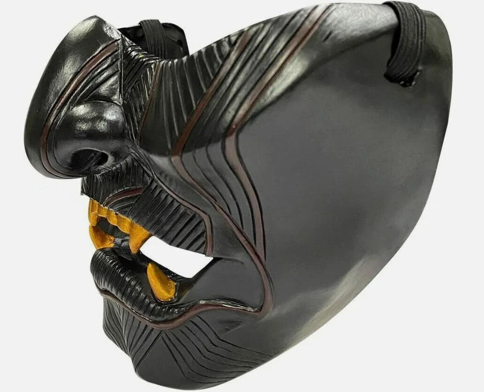 Halloween Ghost of Tsushima Sakai Cosplay Mask Half Face Resin Samurai Costume - Image 3 of 4