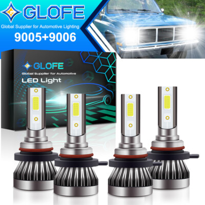 4Pcs For Mitsubishi Eclipse 1992-1999 White 6000K LED Headlight Hi-Lo Beam Bulbs