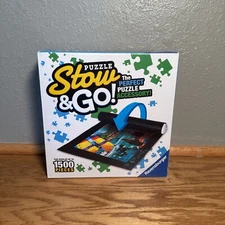 Ravensburger Puzzle Stow & Go Up To 1000 Piece Accessory Black Felt Mat Travel
