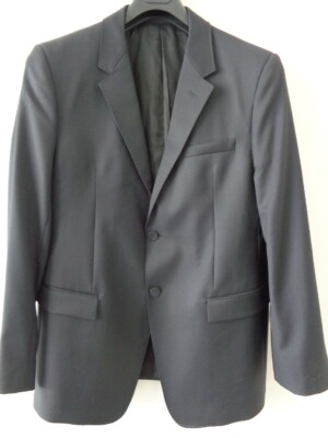 EMPORIO ARMANI 'DAVID LINE' MEN'S BLACK VIRGIN WOOL JACKET SIZE 44 (IT  54) UK