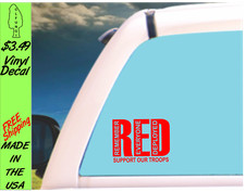 Red Remember Everyone Deployed Support Our Troops Vinyl Decal Sticker