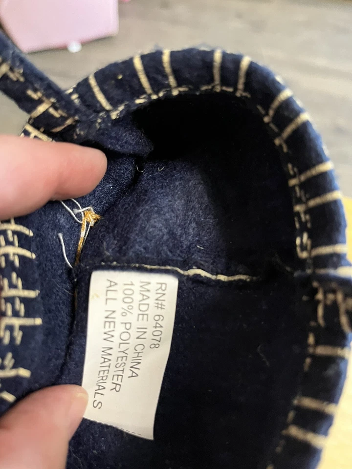 Prim Ditty ~ Gift Bag Navy &  White Pattern “ Believe”  Child’s Bag 6x5” - Image 4 of 4