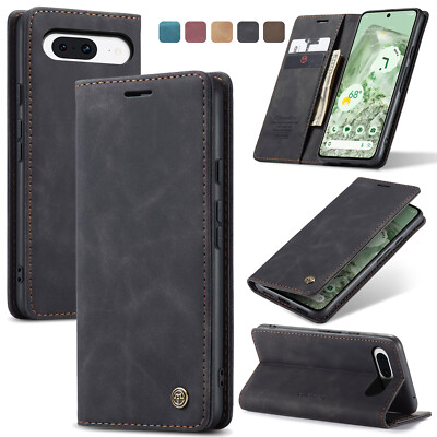 Für Google Pixel 8a - Magnet Leder Ständer Flip Cover Wallet Handy Hülle