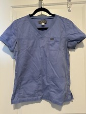Koi Comfort Scrub Top Womens Carolina Blue Short Sleeve - 3 Pockets - Size S
