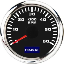 2" 52MM Tachometer Gauge 0-6000RPM Tacho Meter 7 colors LED for Boat Car Truck